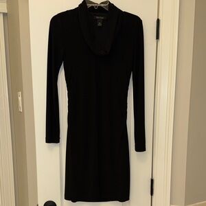 White House Black Market Elegant Black Long Sleeve Dress